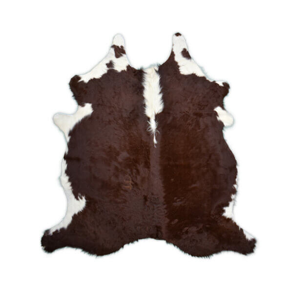 Alfombra De Cuero De Vaca Natural - Hereford Large - 1,75m x 1,85m