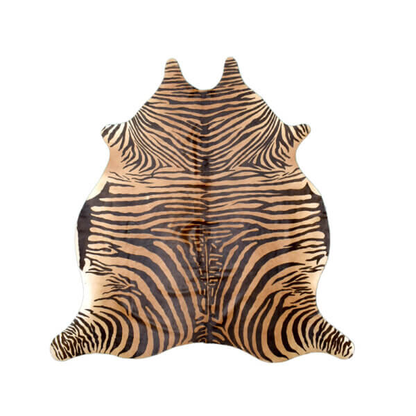 Cuero Vacuno Estampado Cebra Beige Large - 1,70m x 1,90m