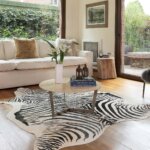 Cuero Vacuno Estampado Cebra Beige Large - 1,70m x 2,00m - Imagen 2