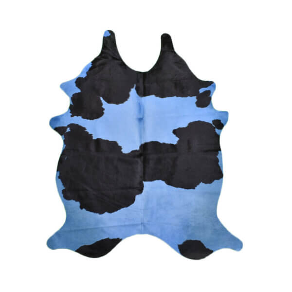 Cuero Vacuno Holando Teñido Azul Large - SALE - 1,65m x 2,05m