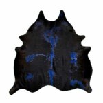Cuero Vacuno Vintage Splash Azul Negro Large -  SALE - 2,10m x 2,35m