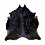 Cuero Vacuno Vintage Splash Azul Negro Large -  SALE - 2,10m x 2,30m