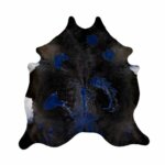 Cuero Vacuno Vintage Splash Azul Negro Large -  SALE - 2,15m x 2,40m