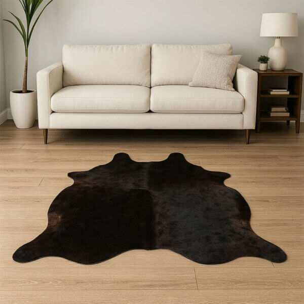 Cuero Vacuno Negro Modelo Angus Small