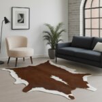 Alfombra De Cuero De Vaca Natural - Hereford Large - 1,65m x 1,75m - Imagen 4