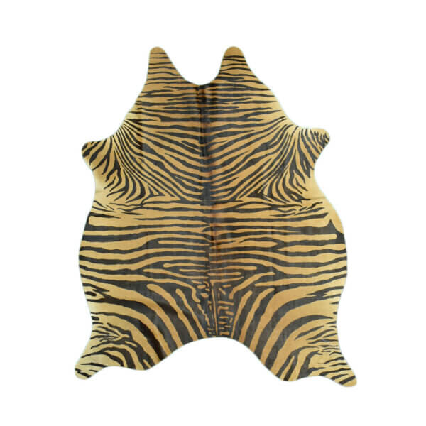 Cuero Vacuno Estampado Cebra Beige Large - 1,50m x 1,95m