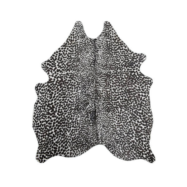 Cuero Vacuno Estampado Leopardo Blanco Large - 1,60m X 1,95m