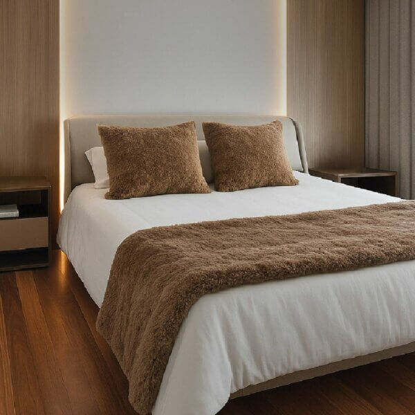 Pie de Cama 2 x 0.5 M Pelo Corto + 2 Almohadones DE REGALO