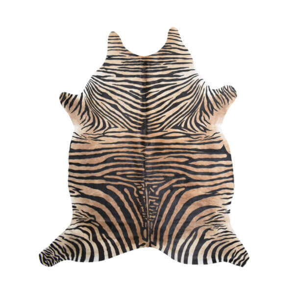 Cuero Vacuno Estampado Cebra Beige Large - 1,75m x 2,00m